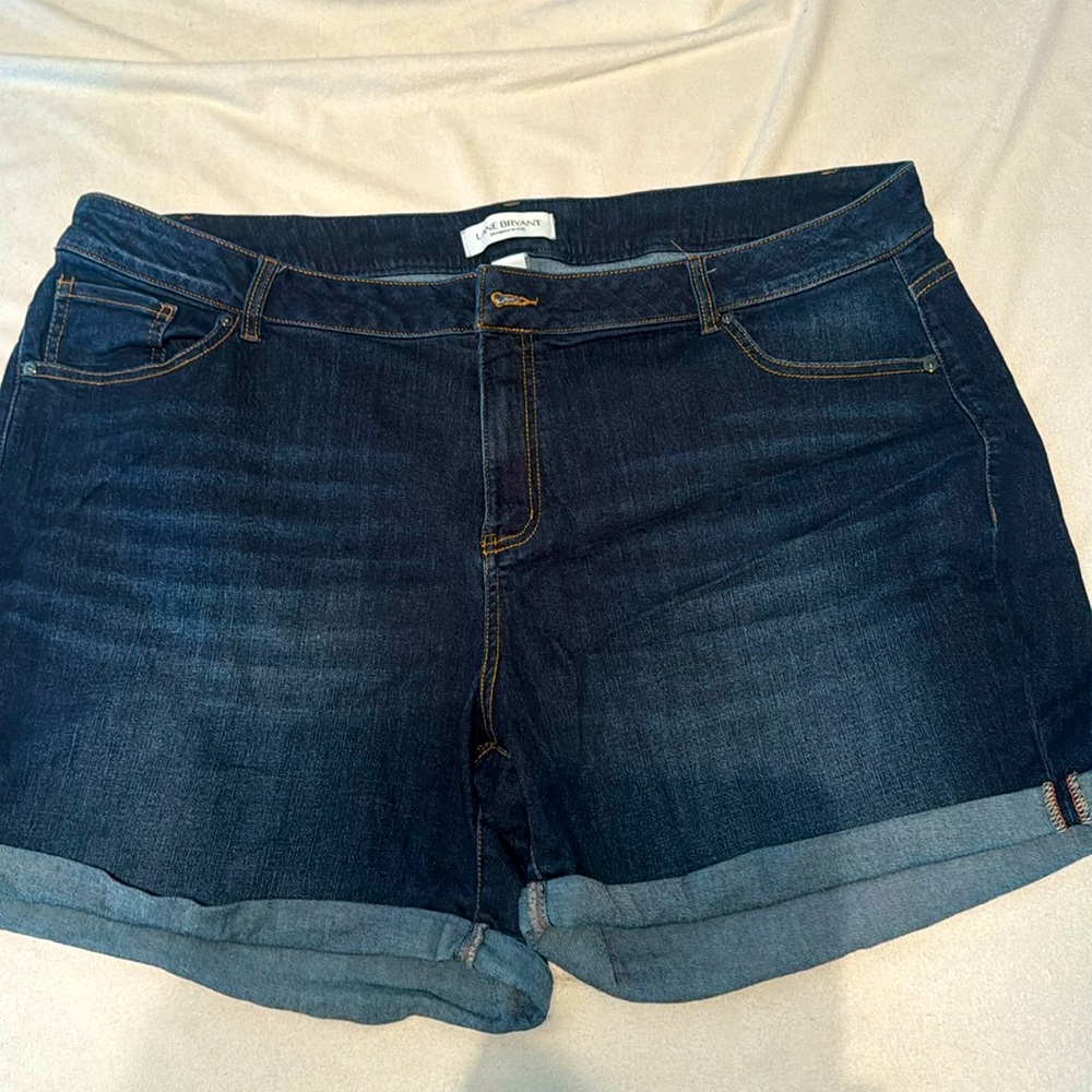 Lane Bryant Blue Denim Jean Shorts